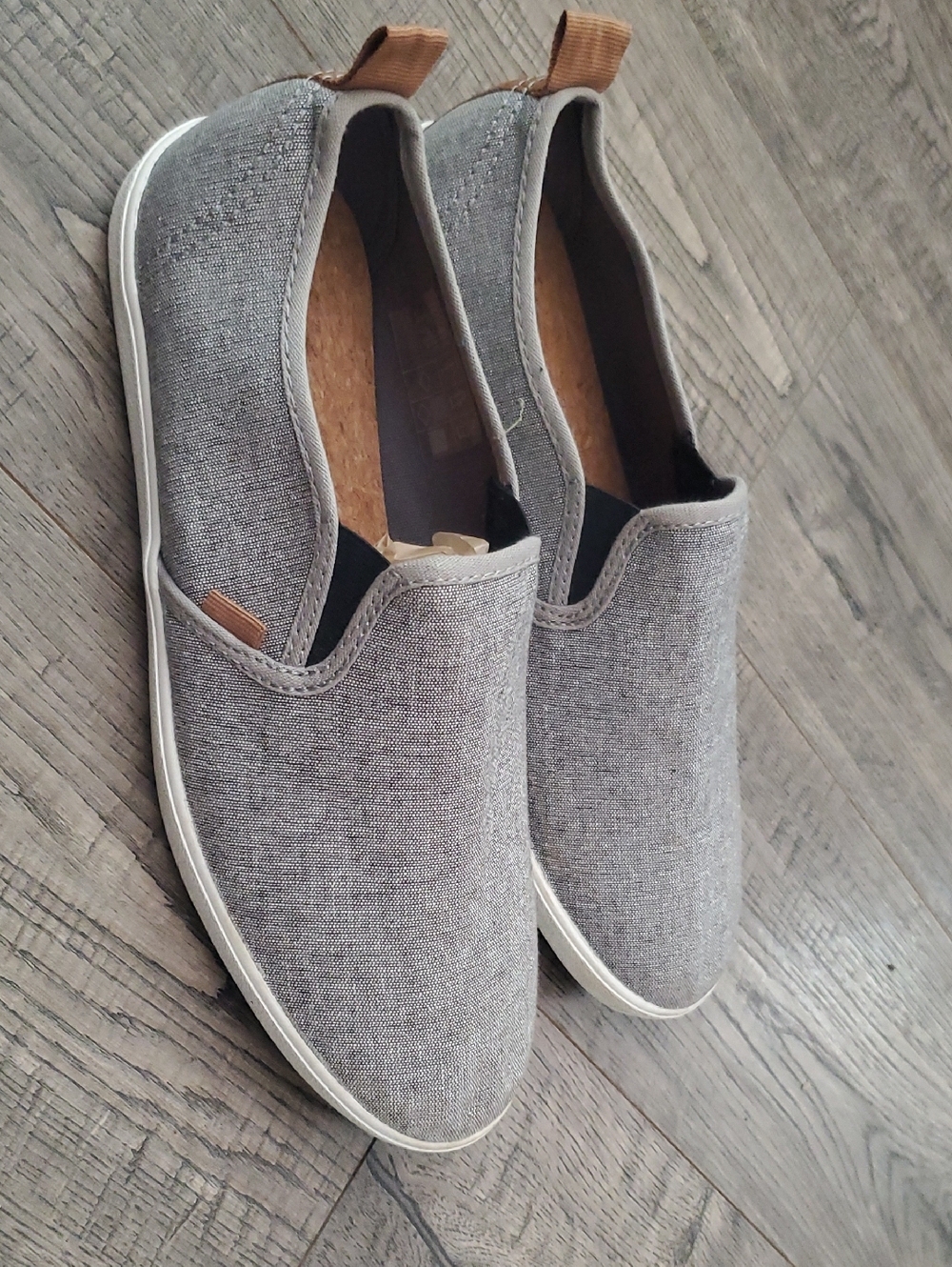 H&M Men's Slip-On Loafers in Gray with White Sole